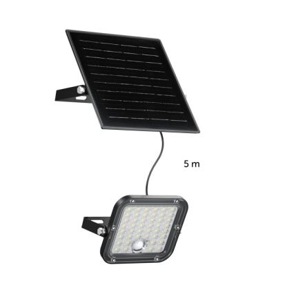 LED prigušiva solarni reflektor sa senzorom LED/10W/3,7V 3000/4000K IP65 3600 mAh + daljinski upravljač