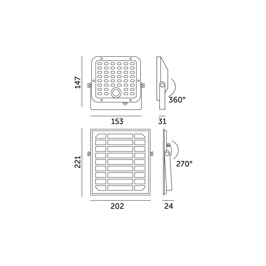 LED prigušiva solarni reflektor sa senzorom LED/10W/3,7V 3000/4000K IP65 3600 mAh + daljinski upravljač
