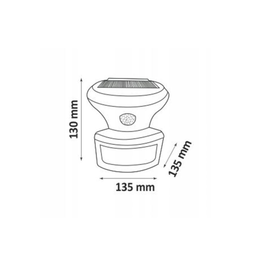 LED solarni reflektor sa senzorom LED/5W/3,7V 2000 mAh IP44