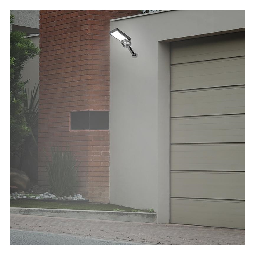 LED Solarni reflektor sa senzorom LED/5W/3,7V 4000K 1500 mAh IP54 crna