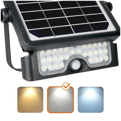 LED solarni reflektor sa senzorom LED/5W/3,7V 4000K IP65 3000 mAh