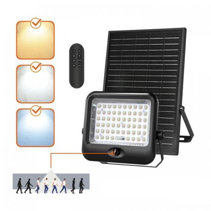 LED solarni reflektor sa senzorom MHCS LED/35W/3,2V 3000/4000/6500K IP65 15000 mAh + daljinski upravljač