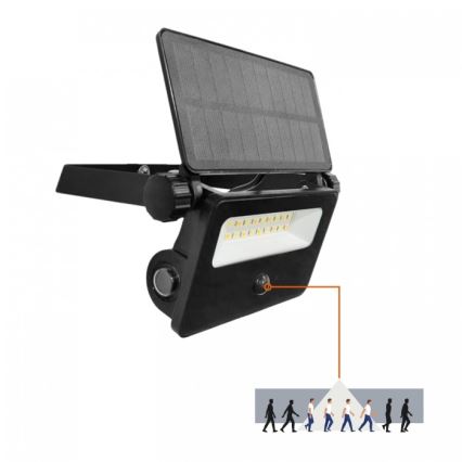 LED solarni reflektor sa senzorom NCS G2 LED/10W/3,7V 3000/4000/6500K IP54 1800 mAh