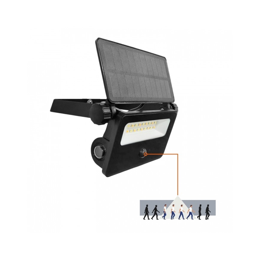 LED solarni reflektor sa senzorom NCS G2 LED/10W/3,7V 3000/4000/6500K IP54 1800 mAh