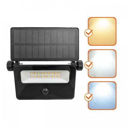 LED solarni reflektor sa senzorom NCS G2 LED/10W/3,7V 3000/4000/6500K IP54 1800 mAh