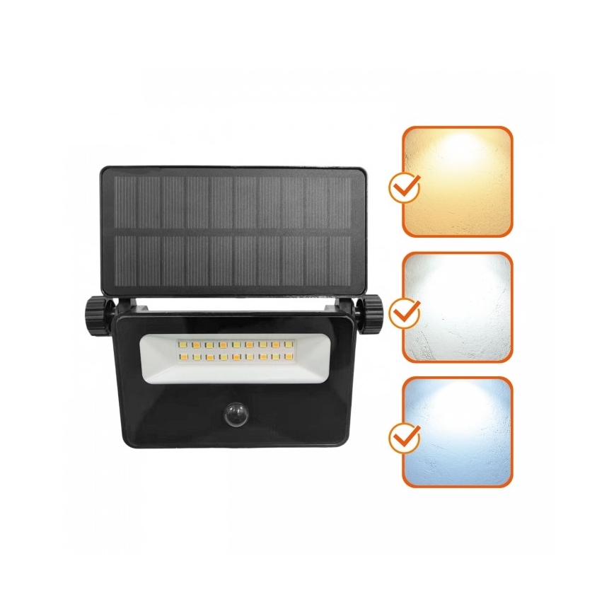 LED solarni reflektor sa senzorom NCS G2 LED/10W/3,7V 3000/4000/6500K IP54 1800 mAh