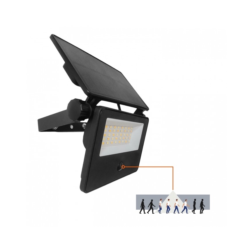 LED solarni reflektor sa senzorom NCS G2 LED/20W/3,7V 3000/4000/6500K IP54 2600 mAh
