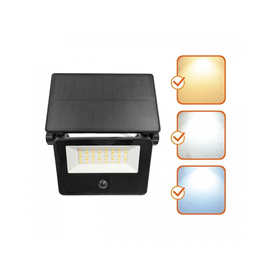 LED solarni reflektor sa senzorom NCS G2 LED/20W/3,7V 3000/4000/6500K IP54 2600 mAh
