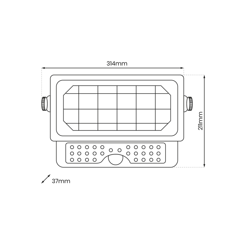 LED solarni reflektor sa senzorom pokreta i sumraka EPAD LED/10W/3000 mAh 7,4V 4000K IP65