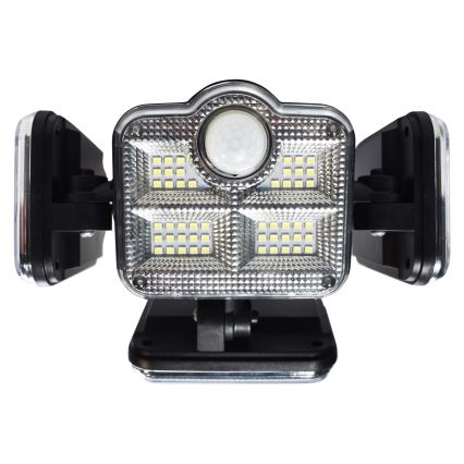 LED solarni reflektor sa senzorom pokreta i sumraka, LED/30W/3,7V, 2400 mAh, IP47 + daljinski upravljač