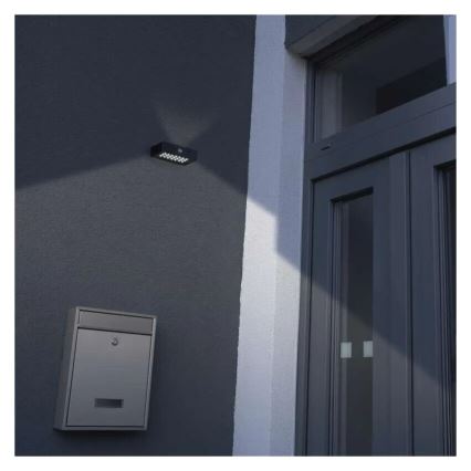 LED solarni reflektor sa senzorom pokreta LED/3,7V 1200mAh 4000K IP65 crna