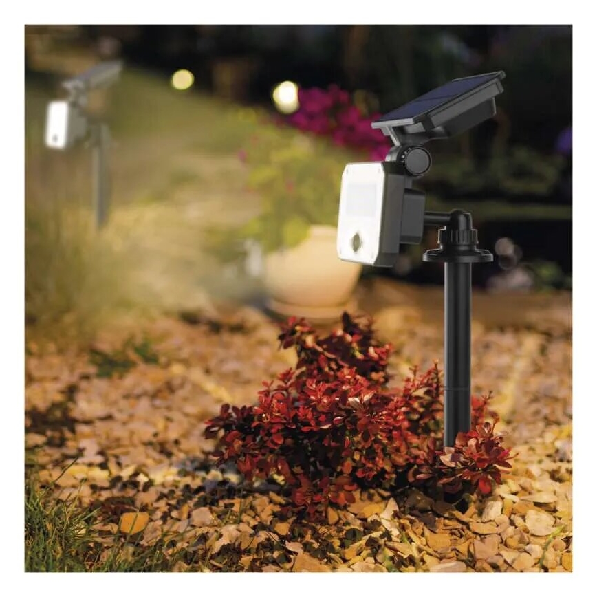 LED solarni reflektor sa senzorom pokreta SPILO LED/3,7V 3600mAh 4000K IP54 + daljinski upravljač