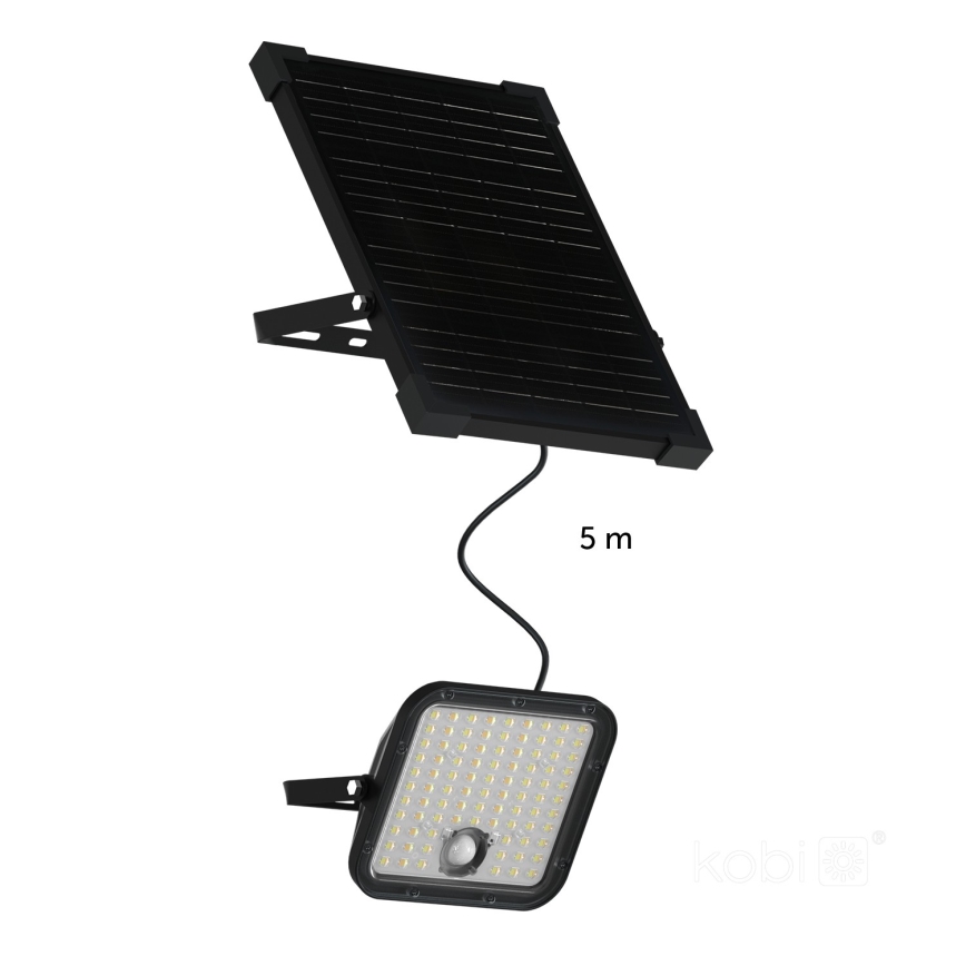 LED solarni reflektor za spoljašnju upotrebu sa senzorom, 30W/6,4V, IP65, 3000/4000K, 6000 mAh + daljinski upravljač