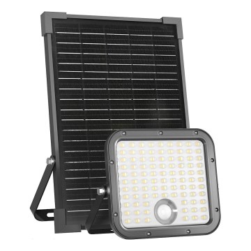 LED solarni reflektor za spoljašnju upotrebu sa senzorom, 30W/6,4V, IP65, 3000/4000K, 6000 mAh + daljinski upravljač