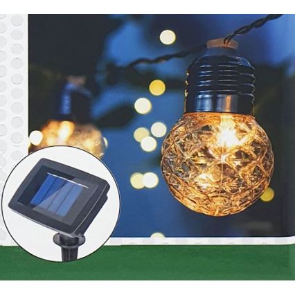 LED solarni spoljašnji lanac 10xLED/1,2V 300 mAh 2,2 m IP44