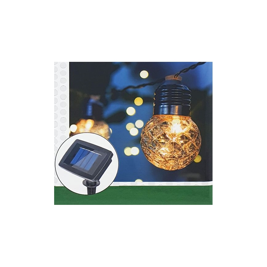 LED solarni spoljašnji lanac 10xLED/1,2V 300 mAh 2,2 m IP44