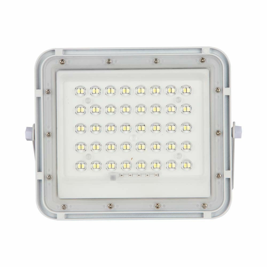 LED spoljni solarni reflektor, prigušiva, LED/6W/3,2V, IP65, 6400K, 5000 mAh, bela + daljinski upravljač