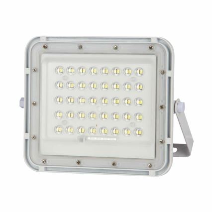 LED spoljni solarni reflektor, prigušiva, LED/6W/3,2V, IP65, 6400K, 5000 mAh, bela + daljinski upravljač