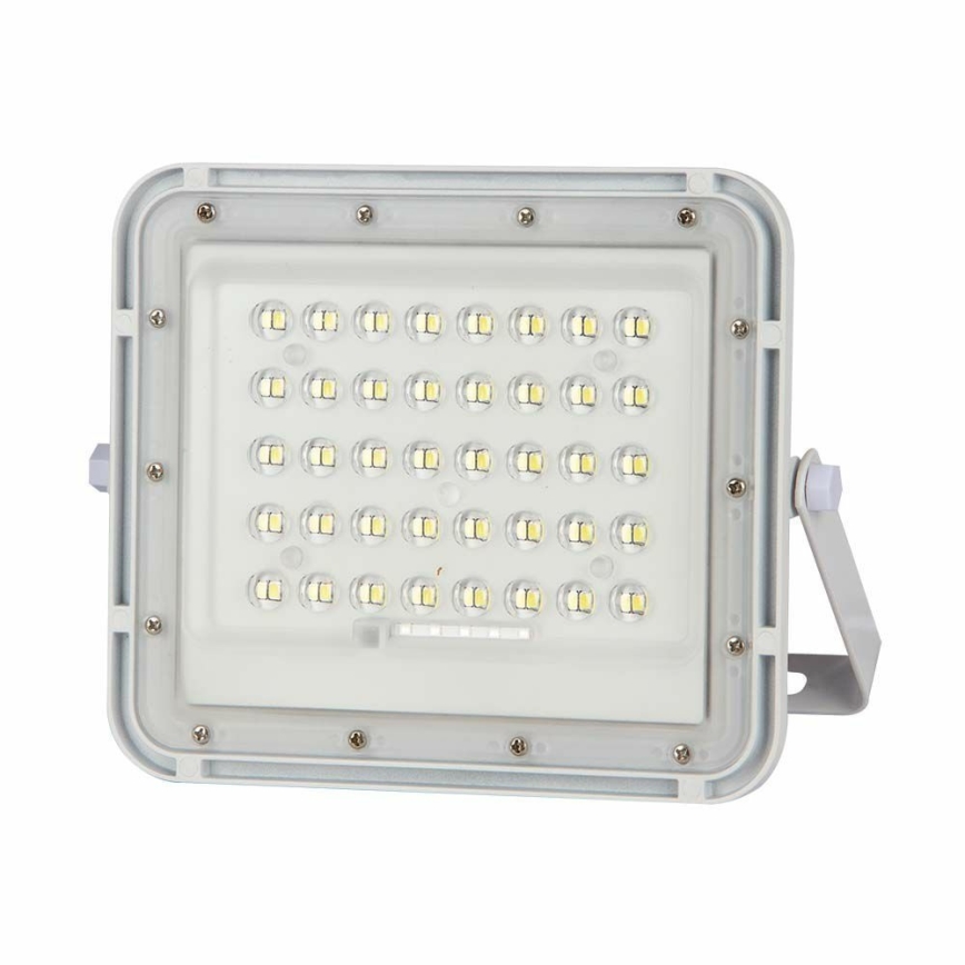 LED spoljni solarni reflektor, prigušiva, LED/6W/3,2V, IP65, 6400K, 5000 mAh, bela + daljinski upravljač