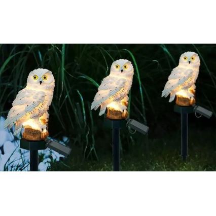 LED solarno dekorativno svetlo sa senzorom 6xLED/1,2V 3000K 40 cm 600 mAh IP44 sova