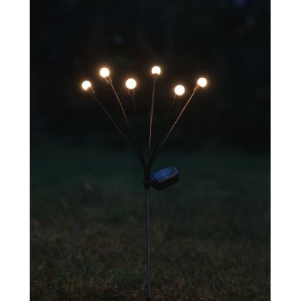 LED solarno svetlo 6xLED/1,2V 300 mAh IP44, crno