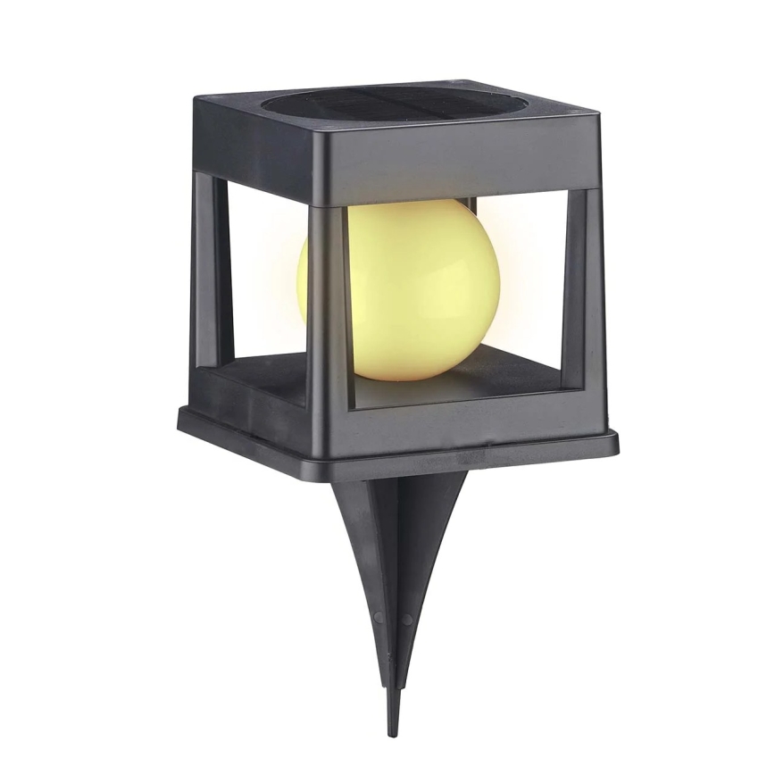 LED solarno svetlo CUBO LED/3,7V 1200 mAh IP44 crna
