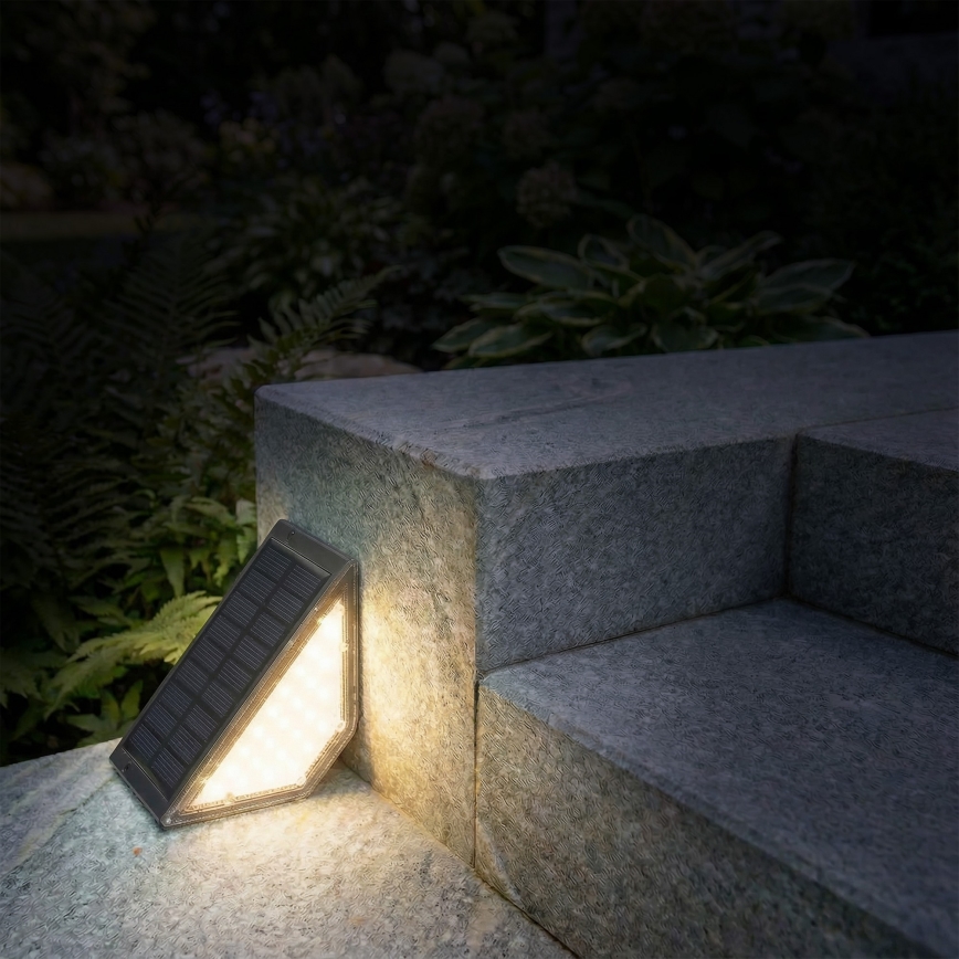 LED solarno svetlo ELI LED/4,5W/3,7V 500 mAh IP44 crna
