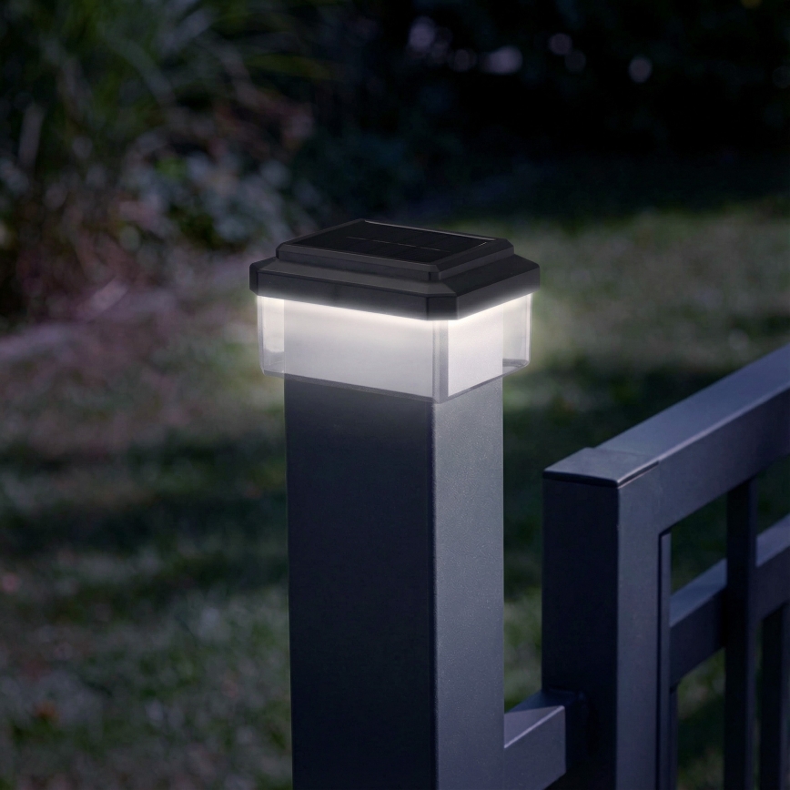 LED solarno svetlo ELVO LED/4,5W/1,2V 300 mAh IP44 crno