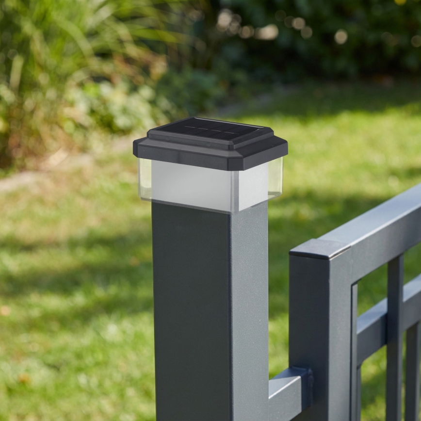 LED solarno svetlo ELVO LED/4,5W/1,2V 300 mAh IP44 crno