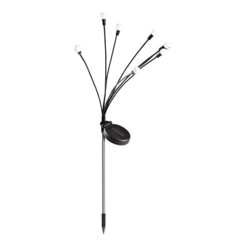 LED solarno svetlo FIORINI 8xLED/1,2V 600 mAh IP44 crno