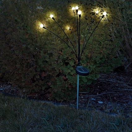 LED solarno svetlo FIORINI 8xLED/1,2V 600 mAh IP44 crno
