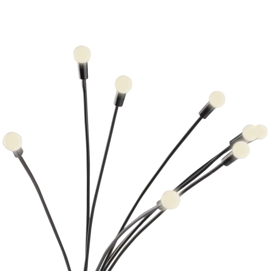 LED solarno svetlo FIORINI 8xLED/1,2V 600 mAh IP44 crno