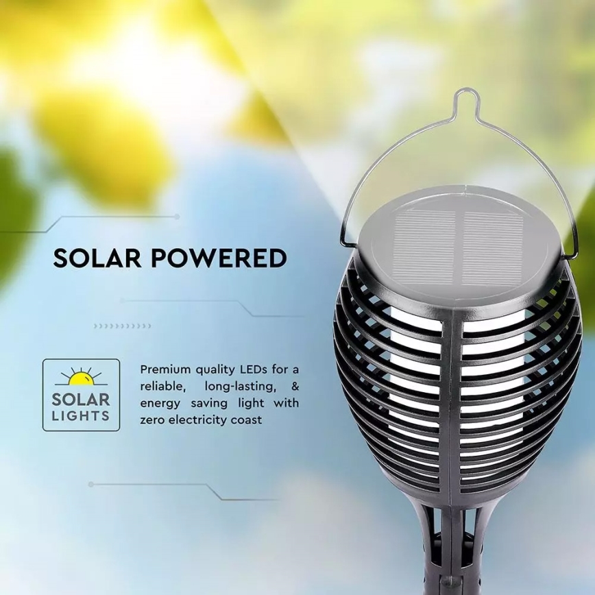LED solarno svetlo FLAME 4 u 1 LED/0,45W/3,7V IP44 500 mAh