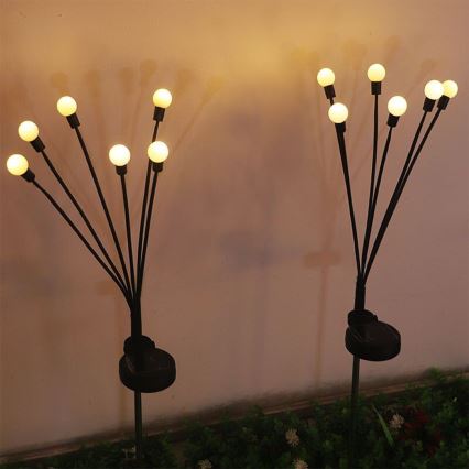 LED solarno svetlo MULTI LED/0,06W/1,2V 150 mAh IP44 crna