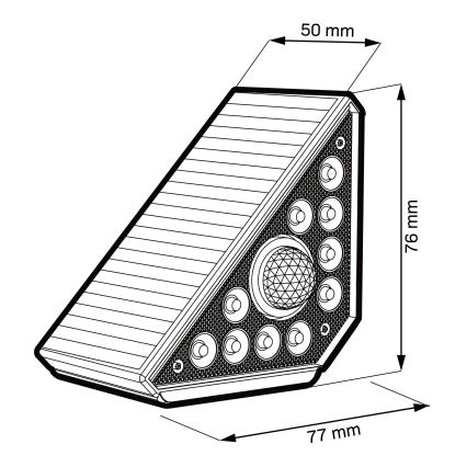 LED solarno svetlo sa senzorom ARI LED/4,5W/3,7V 600 mAh IP44 belo