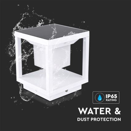 LED solarno svetlo sa senzorom LED/2W/5,5V 3000K IP65 2600 mAh bela