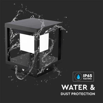 LED solarno svetlo sa senzorom LED/2W/5,5V 3000K IP65 2600 mAh crno