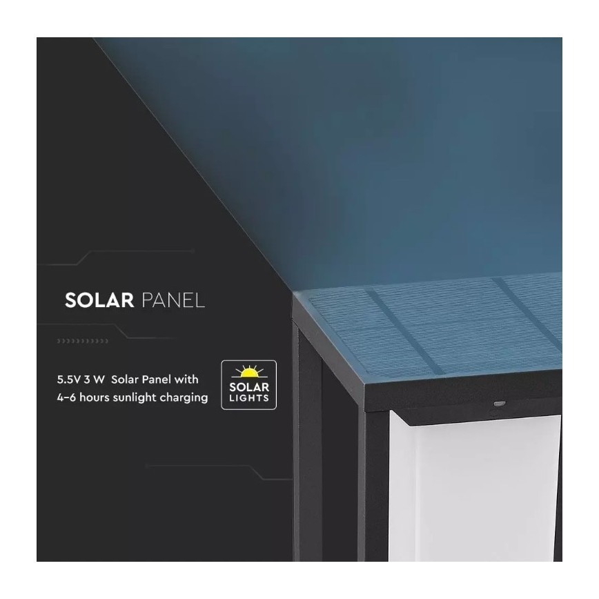 LED solarno svetlo sa senzorom SAMSUNG čip LED/2W/3,7V IP65 2600 mAh