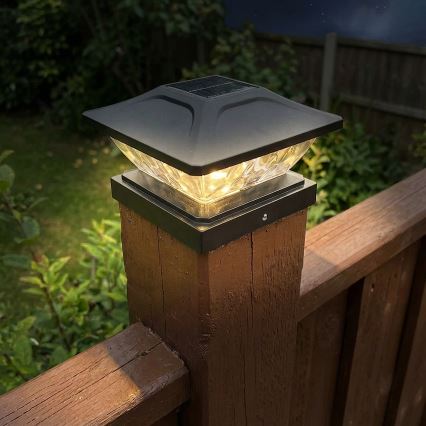 LED Solarno svetlo TOYA LED/4,5W/230V 3000/6500K 600 mAh IP44 crno