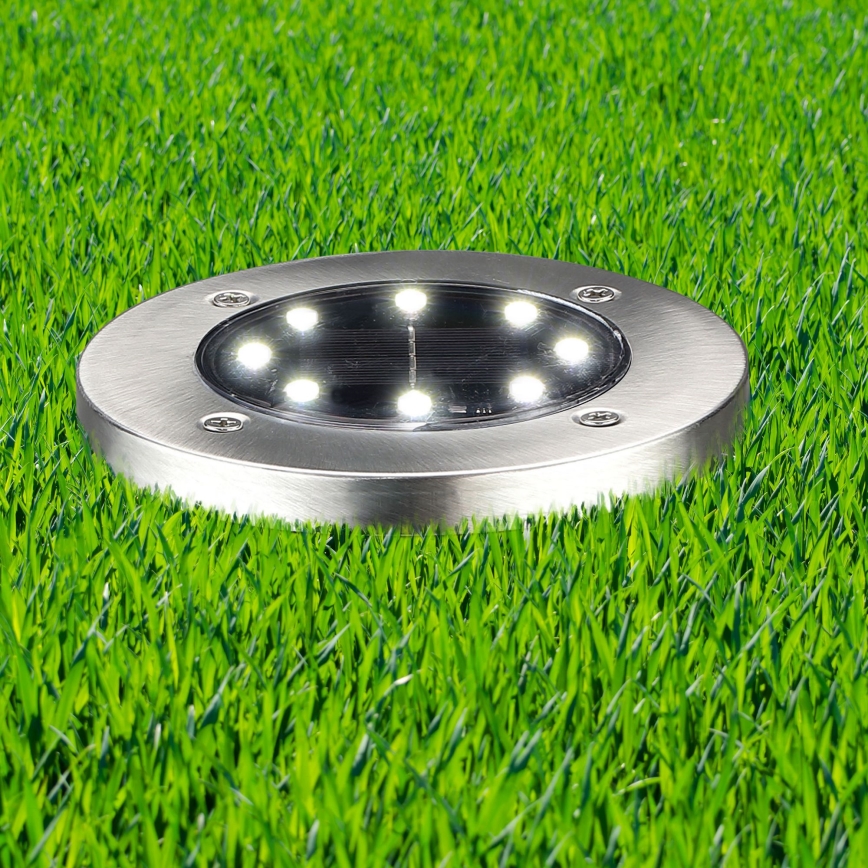 LED solarna svetiljka za prilaz SOLLY LED/1,2V 6500K Ø 11,5 cm 300 mAh IP44 mat hrom