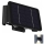 LED solarno zidno svetlo 4xLED/1,5W/3,7V 1500 mAh IP54 crno