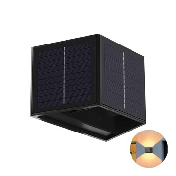 LED solarno zidno svetlo CUBUS 2xLED/1,5W/3,7V 1500 mAh IP54