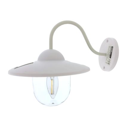 LED solarna zidna lampa LED/0,5W/1,2V 600 mAh IP44 bela
