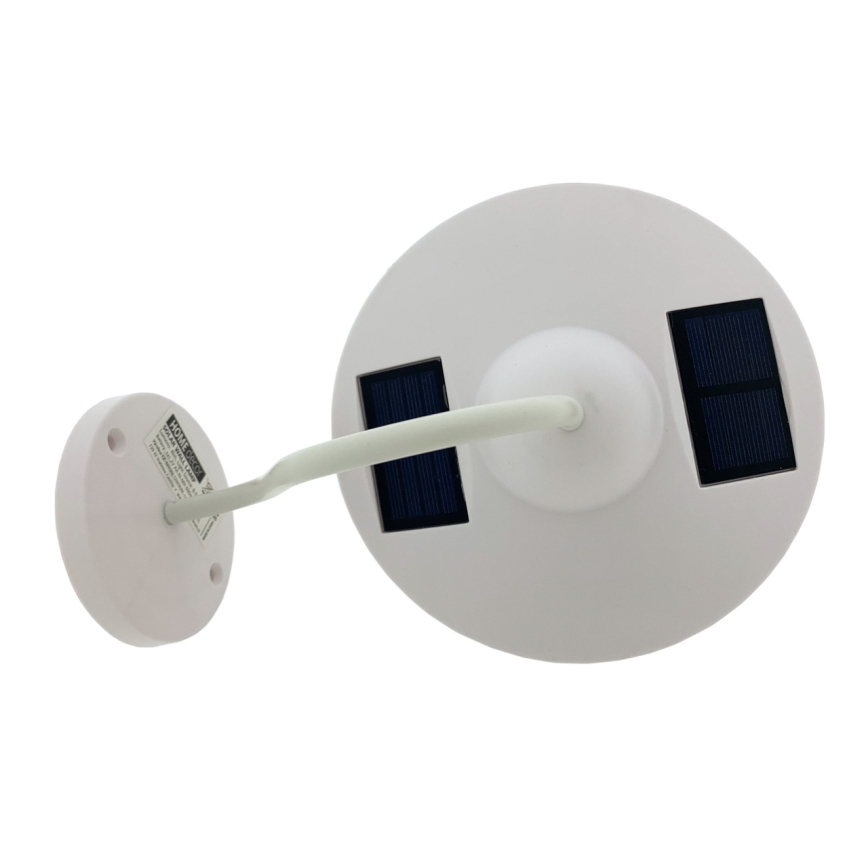 LED solarna zidna lampa LED/0,5W/1,2V 600 mAh IP44 bela