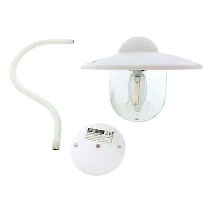 LED solarna zidna lampa LED/0,5W/1,2V 600 mAh IP44 bela