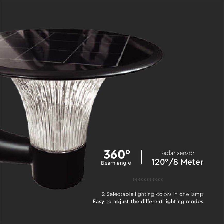 LED solarno zidno svetlo sa senzorom LED/15W/3,2V 4000K/6000K IP65 6000 mAh