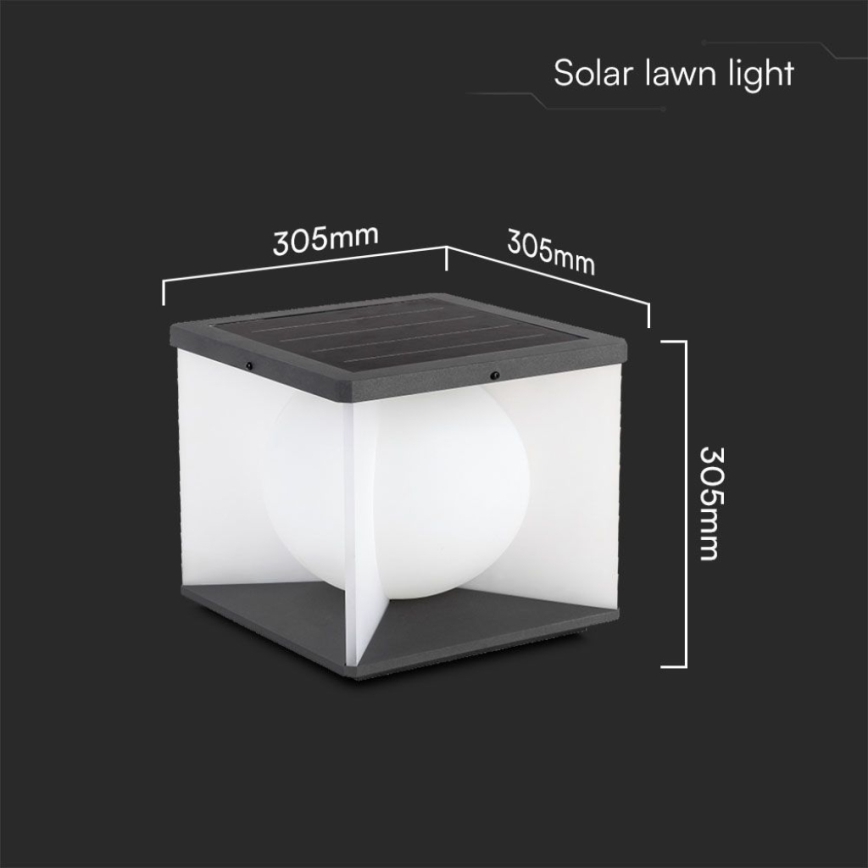 LED prigušiva solarna zidna svetiljka LED/8W/3,7V IP65 3000K 5200 mAh + daljinski upravljač