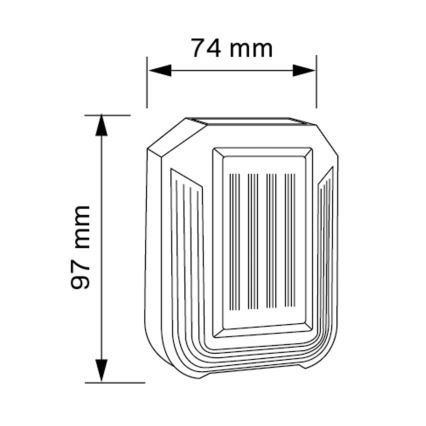 LED solarno zidno svetlo LUCE LED/1,2V 400 mAh IP44