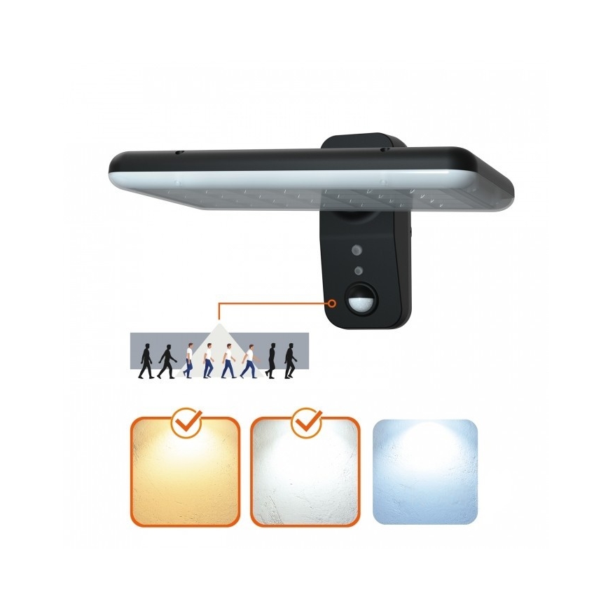 LED solarno zidno svetlo sa senzorom PHOENIX LED/15W/3,2V 3000/4000K IP65 6000 mAh