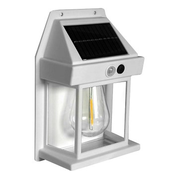 LED solarno zidno svetlo sa senzorom LANTER LED/1W/3,7V 1200 mAh IP44 bela